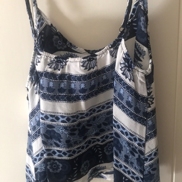 Never worn blue and white fancy tank top - Picture 2 of 4